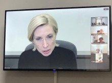 Заступник Керівника Офісу Президента України Ірина Верещук під час наради