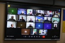 Учасники засідання Ради оборони Донецької області, які приєднались онлайн