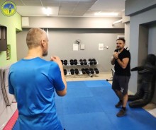 Ветеран російсько-української війни Юрій Коваль провів тренування разом з інструктором Покровського міського центру фізичного здоров’я населення «Спорт для всіх» Анатолієм Мотузенком