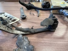 Частини збитого дрона, передані до Покровського музею