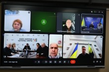 Представники громад Донеччини, які приєднались до наради онлайн