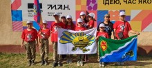 Рій «Нове покоління» з Донеччини   під час фінального етапу Всеукраїнської дитячо-юнацької військово-патріотичної гри «Сокіл» («Джура»)