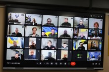 Учасники засідання Ради оборони Донецької області, які приєднались онлайн