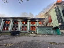 Палац культури у вогні після ворожого обстрілу