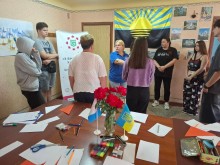 Молодь Донеччини долучилася до розважального квесту «Молоді та кмітливі», яких відбувся у осередку підтримки мешканців Бахмутської громади «З Бахмутом у серці. Київ»