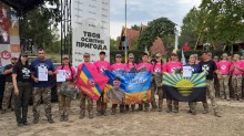 Рій «Гайдамаки» з Донеччини під час фінального етапу Всеукраїнської дитячо-юнацької військово-патріотичної гри «Сокіл» («Джура»)