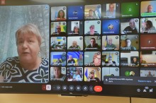 Учасники наради з питань евакуації, онлайн. Лілія Золкіна, доповідає.