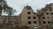 Зруйновані будинки внаслідок ворожого обстрілу Слов'янська
