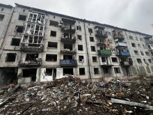 Багатоповерховий будинок, зруйнований окупантами