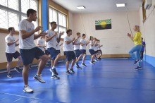 Руханка для учнів Донецького обласного спортивного коледжу з учасницею Олімпійських ігор Марією Миколенко