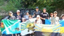 Рій «Нове покоління» з Донеччини   під час фінального етапу Всеукраїнської дитячо-юнацької військово-патріотичної гри «Сокіл» («Джура»)