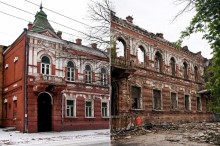 Азово-Донський банк у м. Бахмут до та після руйнування