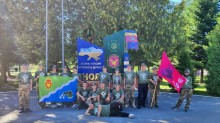 Учасники рою «Стрільці степові» під час відвідування Кінологічного навчального центру