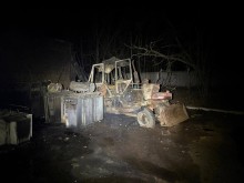 Пошкоджена комунальна техніка після ворожого обстрілу