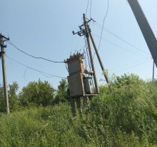 Трансформатор, пошкоджений після обстрілу
