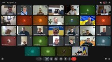 Учасники засідання Ради оборони Донецької області, які приєднались онлайн