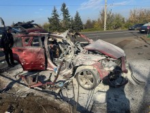 Автомобіль журналістів, знищений ворожим дроном