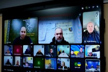 Учасники засідання Ради оборони Донецької області, які приєднались онлайн