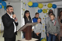 Урочисте відкриття нового навчального року в Бахмутському центрі профтехосвіти за участю учнів, педагогів і гостей.
