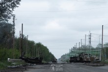 Розбиті автівки на узбіччі