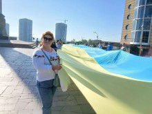 Яна Чуфицька бере участь на заході з нагоди відзначення Дня Прапору у м. Дніпро.