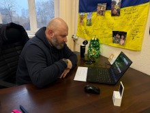 Начальник управління з питань ветеранської політики Артур Насібян під час спілкування з ветеранами війни, особами з інвалідністю внаслідок війни, членів сімей загиблих (померлих) Захисників та Захисниць України Білозерської міської територіальної громади