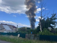Пожежа в будинку після ворожого обстрілу