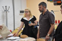 Освітяни Бахмутського центру професійно-технічної освіти під час відвідин їх закладу Голдою Віноградською