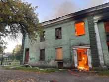 Палац культури у вогні після ворожого обстрілу
