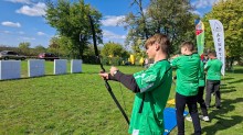 Діти Донеччини під час спортивних активностей на свіжому повітрі