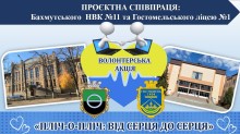 Постер воонтерської акції з зображенням двох шкіл