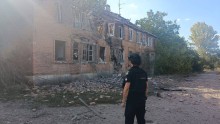 Двоповерховий будинок, зруйнований окупантами