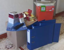 Канцелярські товари, отримані надавачами соціальних послуг комунальної форми власності від БО «БФ «Стабілізейшен Суппорт Сервісес»