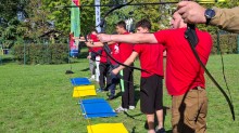 Діти Донеччини під час спортивних активностей на свіжому повітрі