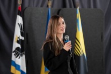 Вітальна промова керівниці апарату Донецької облдержадміністрації Олександри Журавель