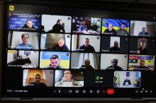 Учасники засідання Ради оборони Донецької області, які приєднались онлайн