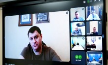 Учасники засідання Ради оборони Донецької області, які приєднались онлайн