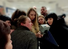 Учасники заходу виміряють випромінювання РЕБу