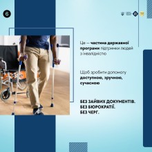 Частина державної програми підтримки людей з інвалідністю.