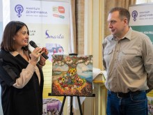 ⁠Заступник голови Донецької облдержадміністрації Олександр Шевченко з президенткою ГО Смарта Лілією Кісліциною