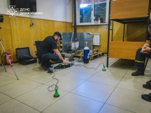 Демонстрація роботи акустичного пошуку за допомогою пристрою Vibraphone ASB 10 з ультрачутливими датчиками.