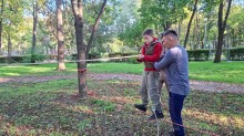 Діти Донеччини під час спортивних активностей на свіжому повітрі