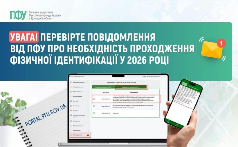 Перевірте повідомлення від ПФУ про необхідність проходження фізичної ідентифікації у 2026 році