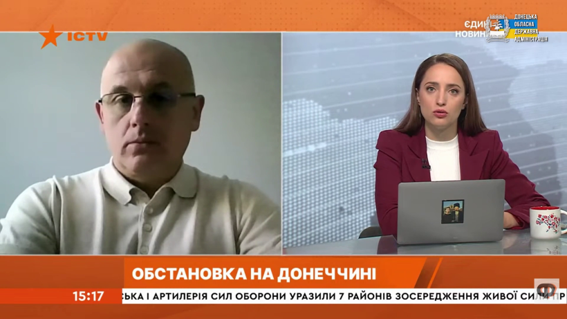 Юрій Винокуров на телемарафоні "Єдині новини" розповідає про оперативну ситуацію на Донеччині