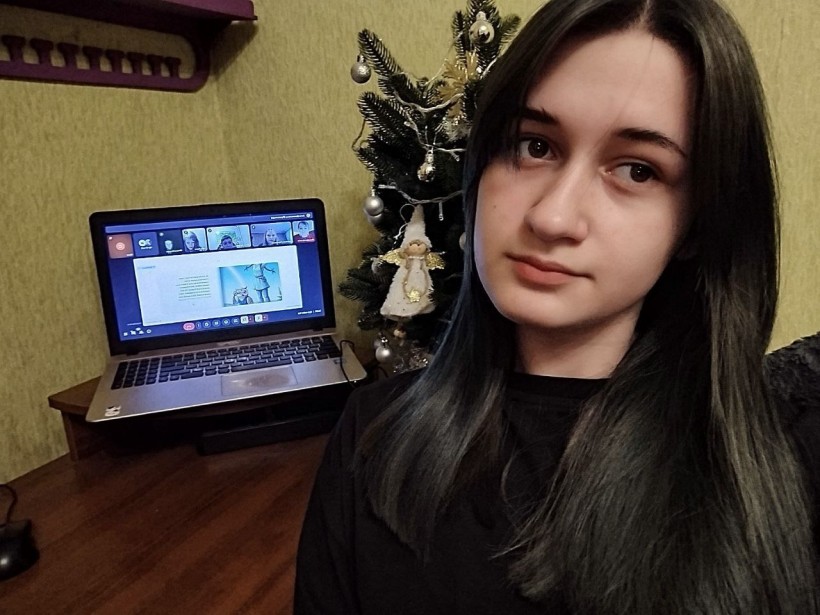 Учасниця онлайн-засідання Дитячого екологічного парламенту Донеччини