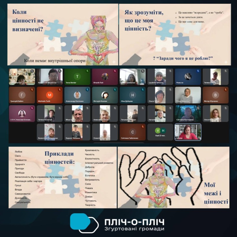 Колаж з фото онлайнового вебінару