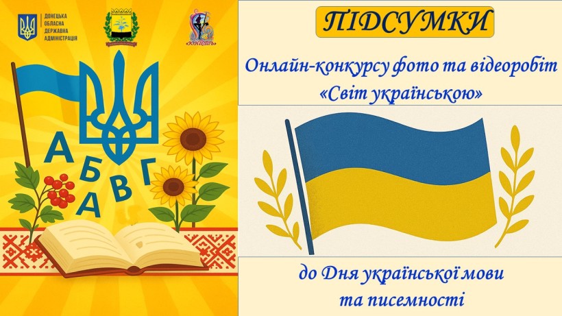 Афіша підсумків онлайн-конкурс фото та відеоробіт «Світ українською»