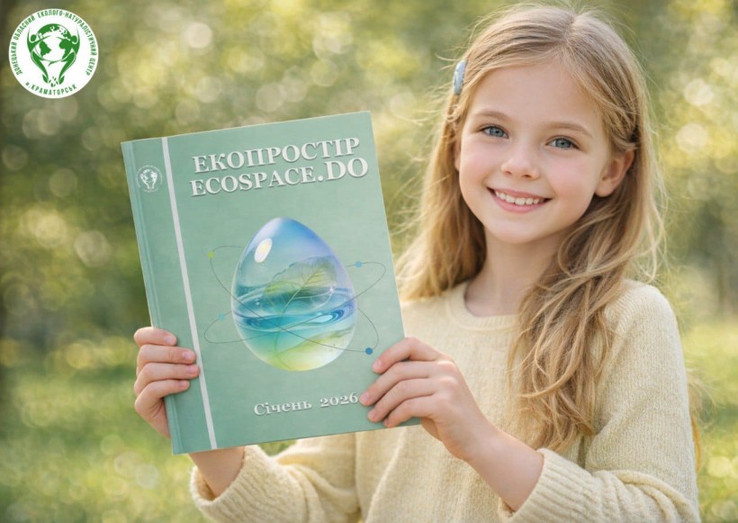 «ЕКОПРОСТІР» Донеччини - обкладинка першого номеру екологічного журналу н для еко-ідей та освітніх інновацій