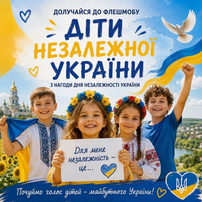 Афіша флешмобу "Діти незалежної України"