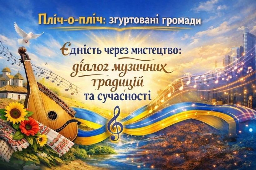 Афіша заходу з музичними інструментами